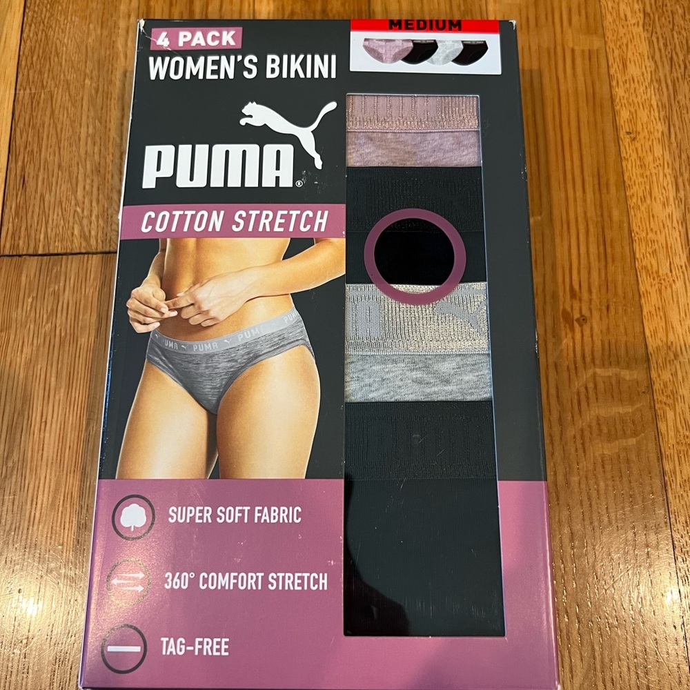Puma Women’s Bikini Underwear (4-pack)